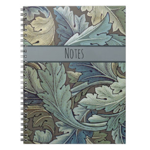 Carnet William Morris Acanthus Sage Fleur Floral Botaniqu