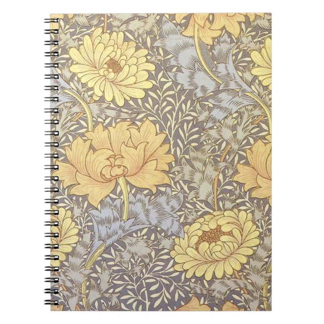 Carnet William Morris Chrysanthemum Fleurs maman (Devant)
