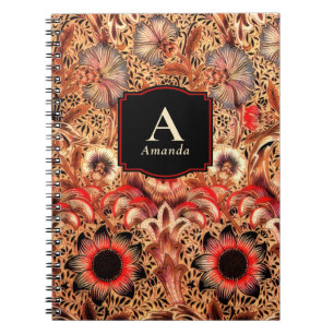 Carnet William Morris Corncocktail Vintage Floral Monogra