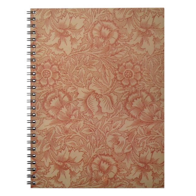 Carnet William Morris Fleur de pavot rose Floral (Devant)