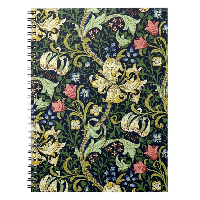 Carnet William Morris Golden Lily modèle floral (Devant)