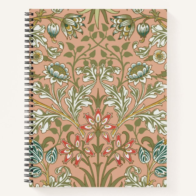 Carnet William Morris Hyacinth Flower Rose Art (Devant)