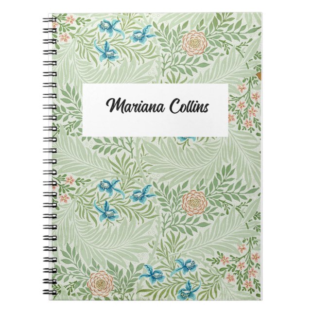 Carnet William Morris Larkspur Personnalisé (Devant)