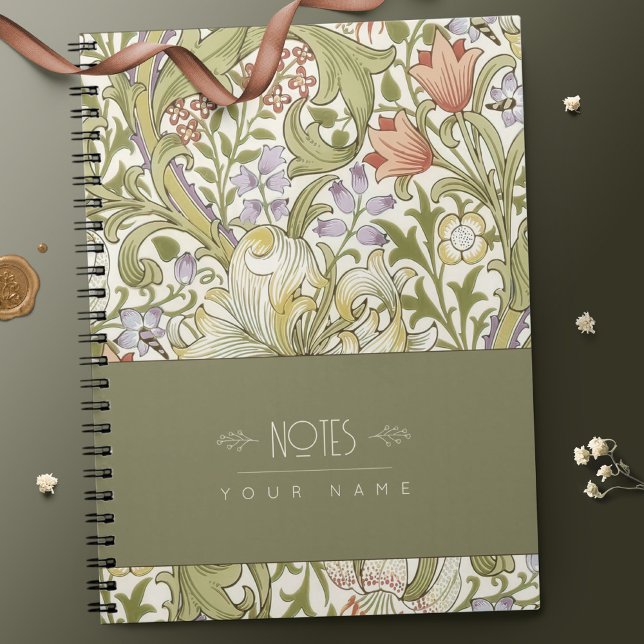 Carnet William Morris Lily Art nouveau motif floral (Créateur téléchargé)