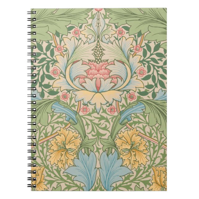 Carnet William Morris Myrtle Fleur Floral Botanique (Devant)