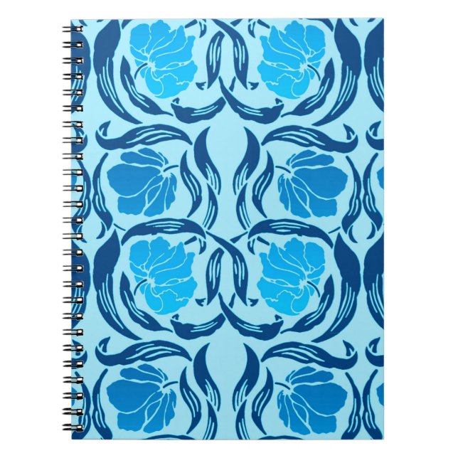 Carnet William Morris Pimpernel, Denim & Bleu clair (Devant)