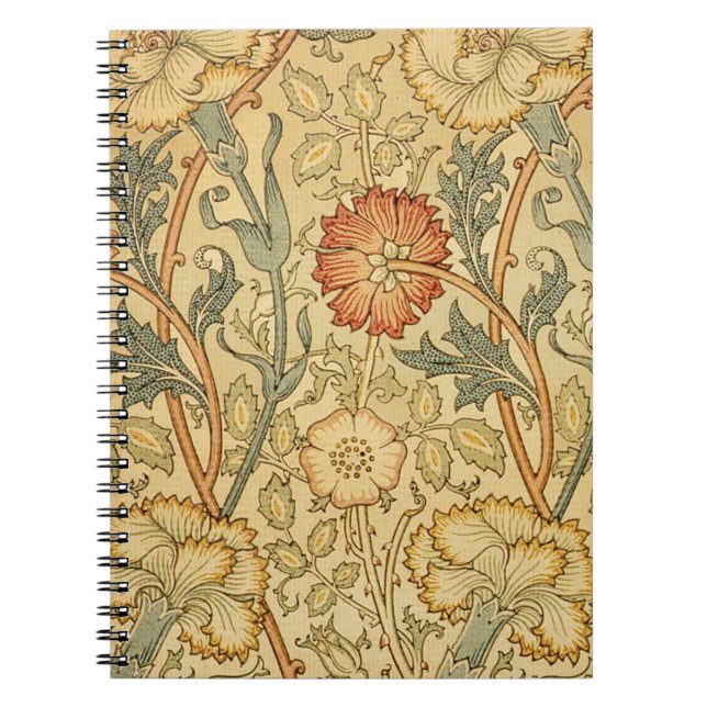 Carnet William Morris Rose Flower Fond d'écran Motif (Devant)