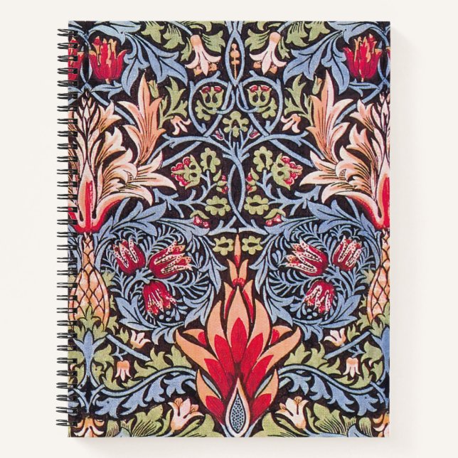 Carnet William Morris Snakeshead Floral Art Nouveau (Devant)