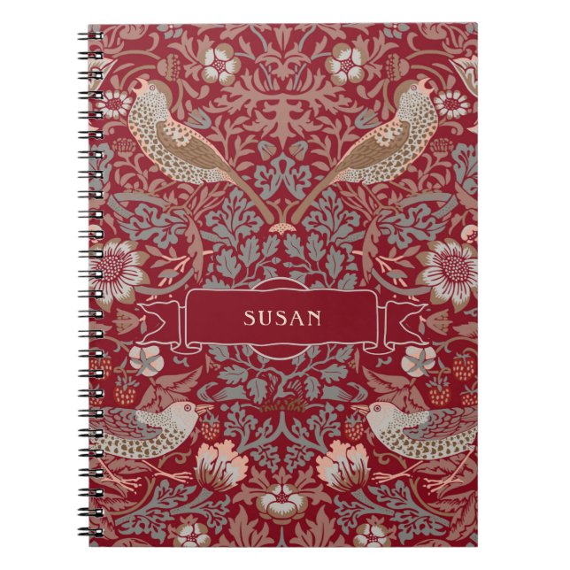 Carnet William Morris Strawberry Thief (Devant)