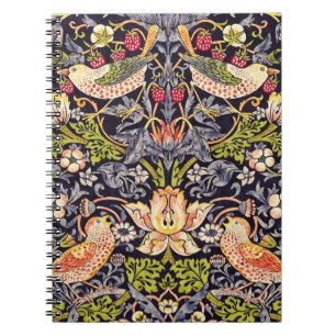 Carnet William Morris Strawberry Thief Floral Art nouveau