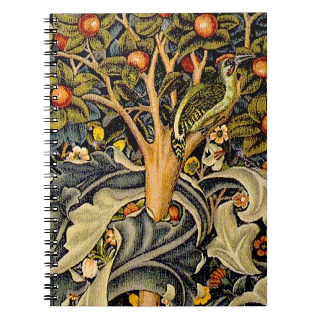 Carnet William Morris Woodpecker Tapestry Arts & Artisana (Devant)