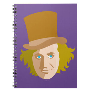 Carnet Willy Wonka Stenciled Face Graphic