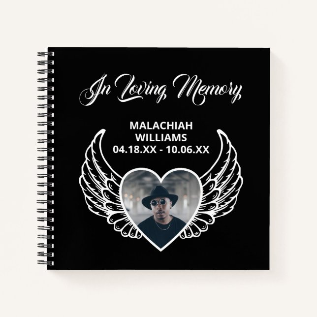 Carnet Wings In Love Mémoire Funeral Condolence Book (Devant)