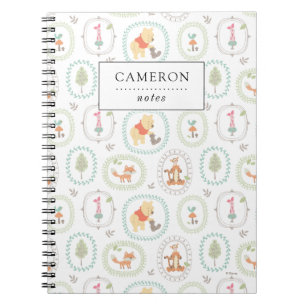 Carnet Winnie l'Ooh Cute Motif d'animaux en bois