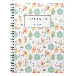 Carnet Winnie l'Ooh Cute Motif d'animaux en bois