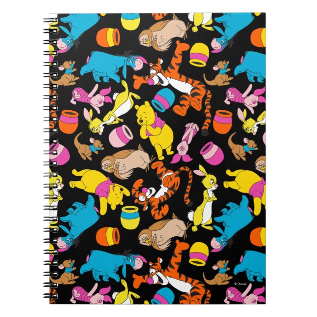 Carnet Winnie l'Ooh | Motif Amis lumineux (Devant)