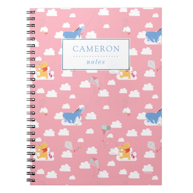 Carnet Winnie l'Ooh | Motif Pink Flying Kite Days (Devant)
