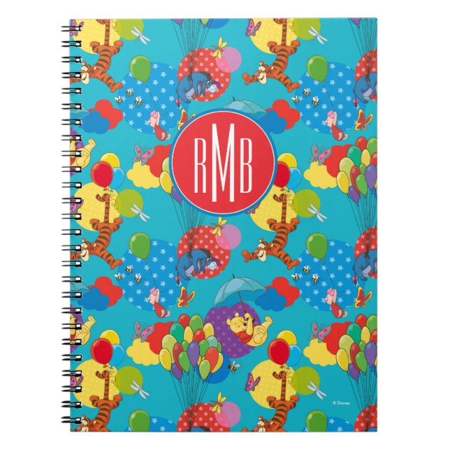 Carnet Winnie l'Ooh | Parmi le Motif des ballons (Devant)