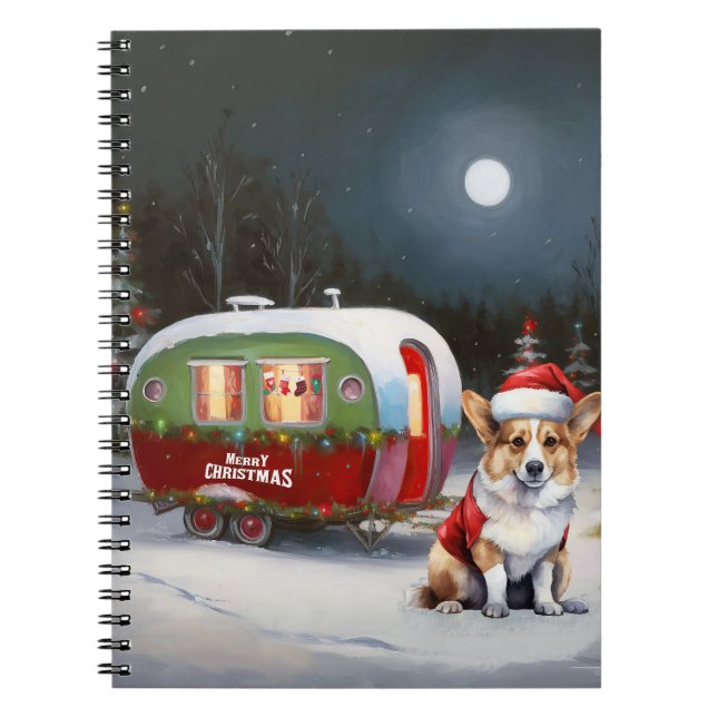 Carnet Winter Corgi Caravan Christmas Adventure (Devant)