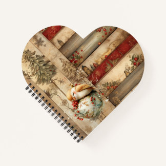 Carnet Winter Cottage Woodland Forest Bird