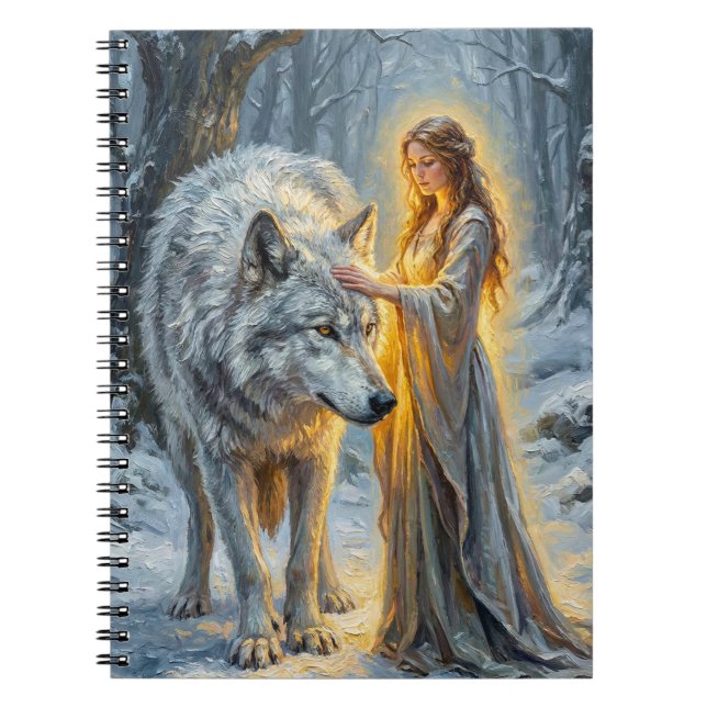 Carnet Winter Goddess & White Wolf (Devant)