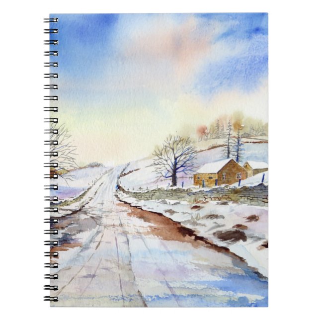 Carnet Wintery Lane Watercolor (Devant)