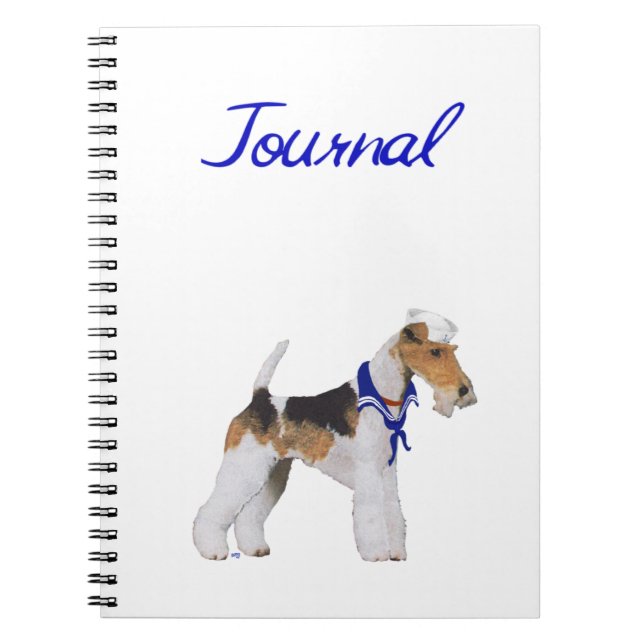 Carnet Wire Fox Terrier Sailor Notebook (Devant)