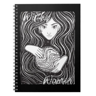 Carnet Witchy Woman Artistique noir et blanc