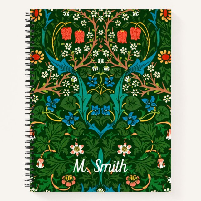 Carnet WM Morris Blackthorn Motif Art nouveau (Devant)