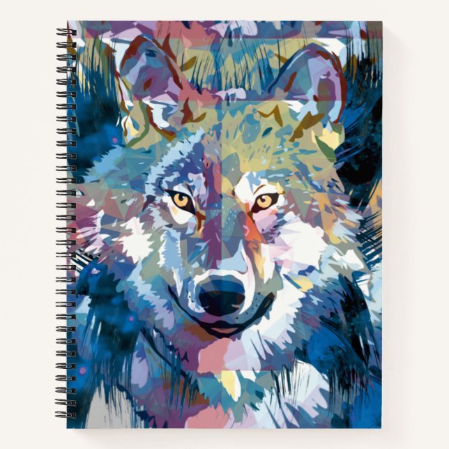 Carnet Wolf - Livre d'écriture Wolf bleu (Devant)