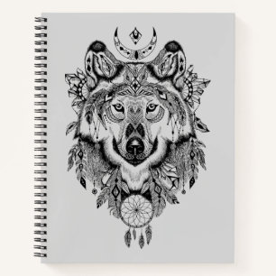 Carnet Wolf tribal indien
