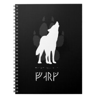 Carnet Wolf with viking runes