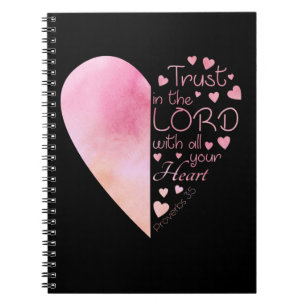 Carnet Women's Christian Heart Faith Trust in the Lord