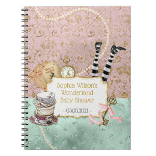 Carnet Wonderland Baby Shower Spiral Photo