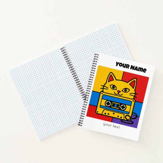 Carnet Wonky Zoo Catsette Spiral Notebook (Intérieur)