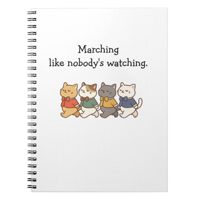Carnet Wonky Zoo Marching Cats Spiral Photo Notebook (Devant)