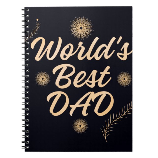 Carnet World's Best Dad  Simple Typography Fathers (Devant)