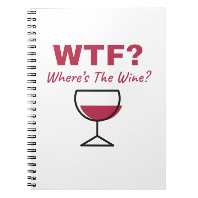 Carnet WTF ? Où est The Wine ? Amateurs de vins humoristi (Devant)