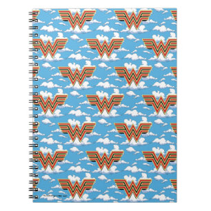Carnet WW84   Retro Comic Wonder Woman Logo Motif Cloud