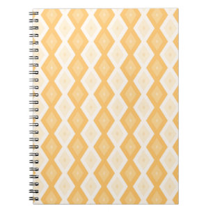 Carnet Yellow diamond pattern