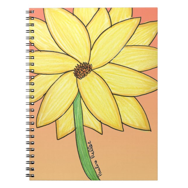 Carnet Yellow Flower (Devant)