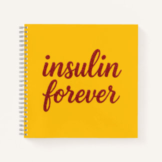 Carnet Yellow Insulin Forever Notebook.
