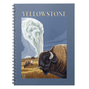 Carnet YellowstoneBison avec la vieille foi