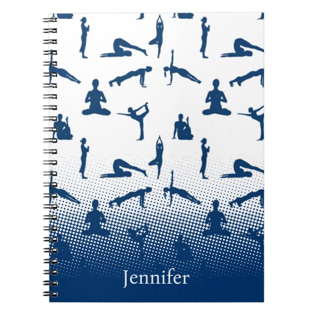 Carnet Yoga Pots Nom personnalisé (Devant)