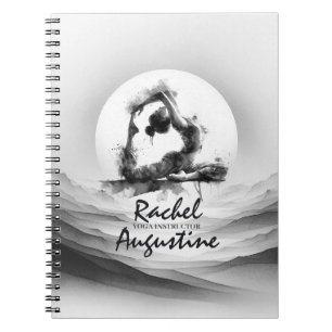 Carnet Yoga Reiki à une jambe King Pigeon Pose Aquarelle