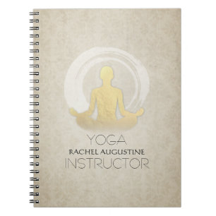 Carnet Yoga Studio Instructeur Méditation Pose symbole ZE