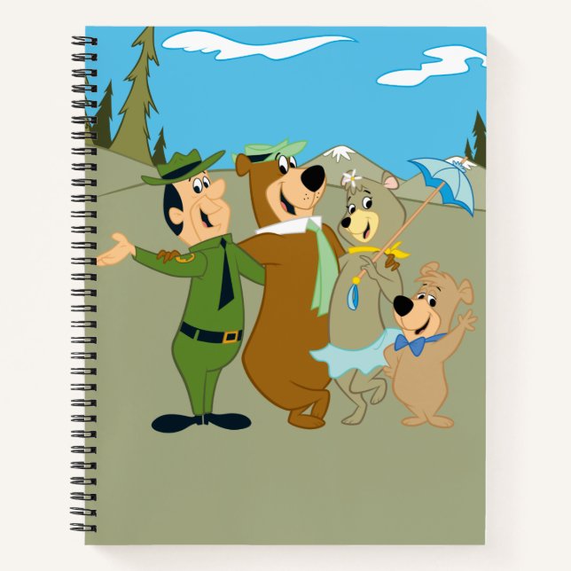 Carnet Yogi Ours et amis Accueil chaleureux (Devant)