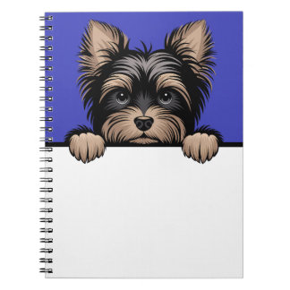 Carnet Yorkie Cute Peeking Yorkshire Terrier Amoureux des