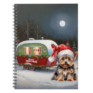 Carnet Yorkshire Terrier Caravan Christmas Adventure