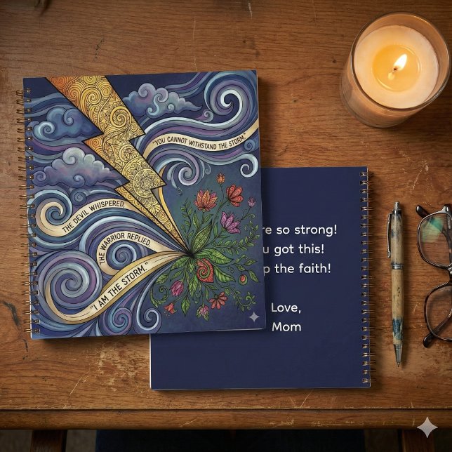 Carnet You Are The Storm Personalized Spiral Notebook (Empower someone special with this faithful, "I am the storm" personalized notebook! )